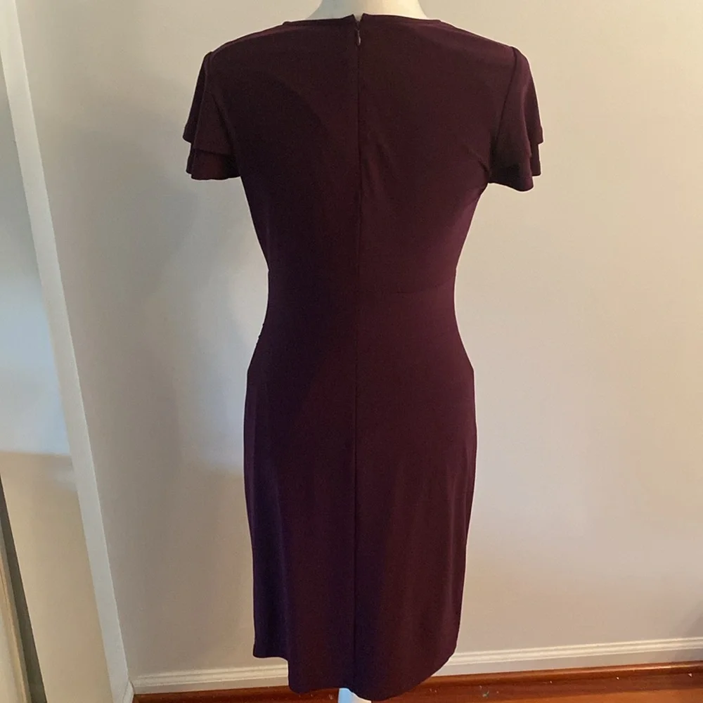 Ralph Lauren size 2 plum color excellent condition dress - Picture 7 of 9